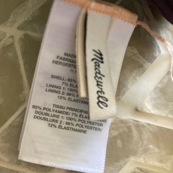 Madewell Ribbed Balconette Bikini Top & Hi-Waist bottoms in True Aubergine (S/M) - Picture 7 of 9